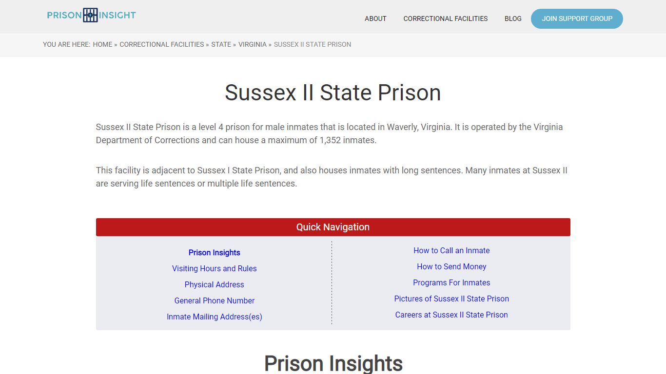 Sussex II State Prison - Prison Insight